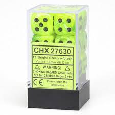 12 Count D6 Vortex Chessex Dice Block