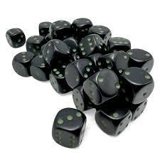 36 Count D6 Opaque Chessex Dice Cube