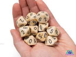 10d10 Marble Chessex Dice Set