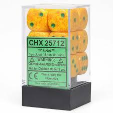 12 Count D6 Speckled Chessex Dice Cube