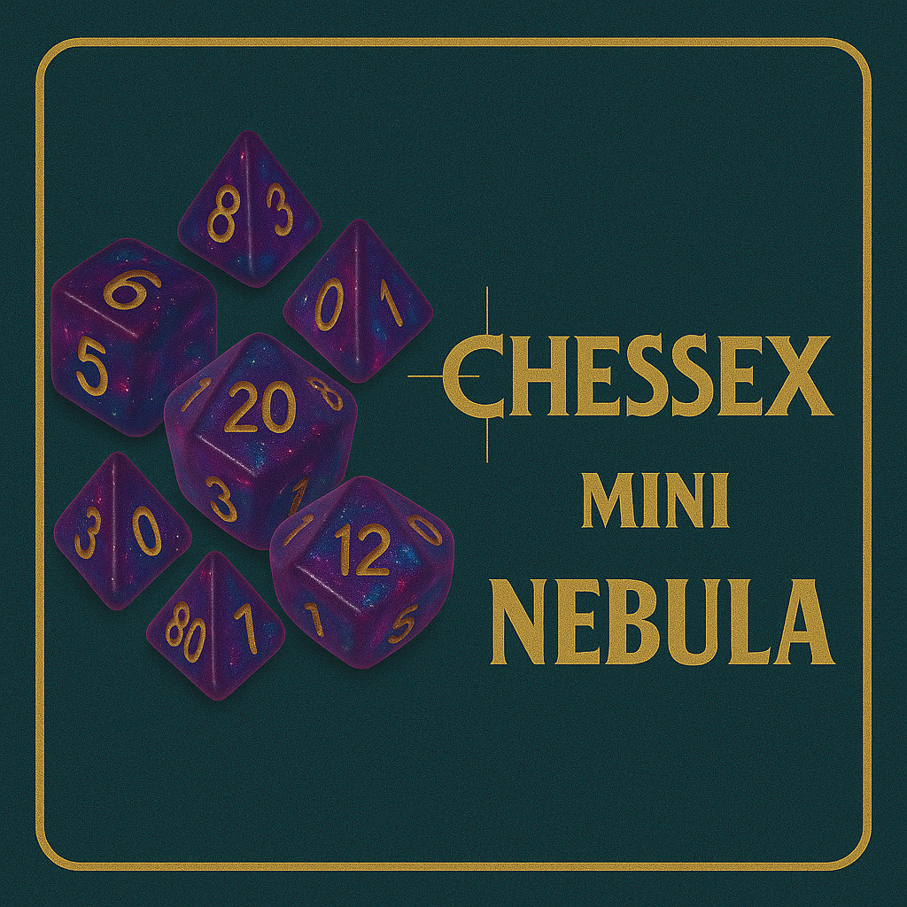 7 Mini Nebula Polyhedral Chessex Dice cube