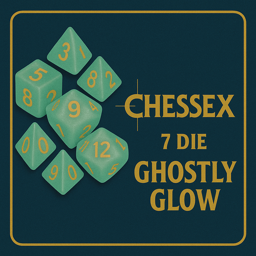 7 Die Ghostly Glow Polyhedral Chessex Dice Set