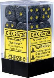 12 Count D6 Speckled Chessex Dice Cube
