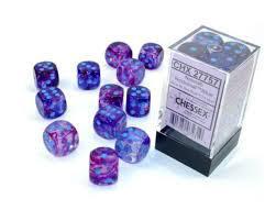 12 Count D6 Nebula Chessex Dice Cube