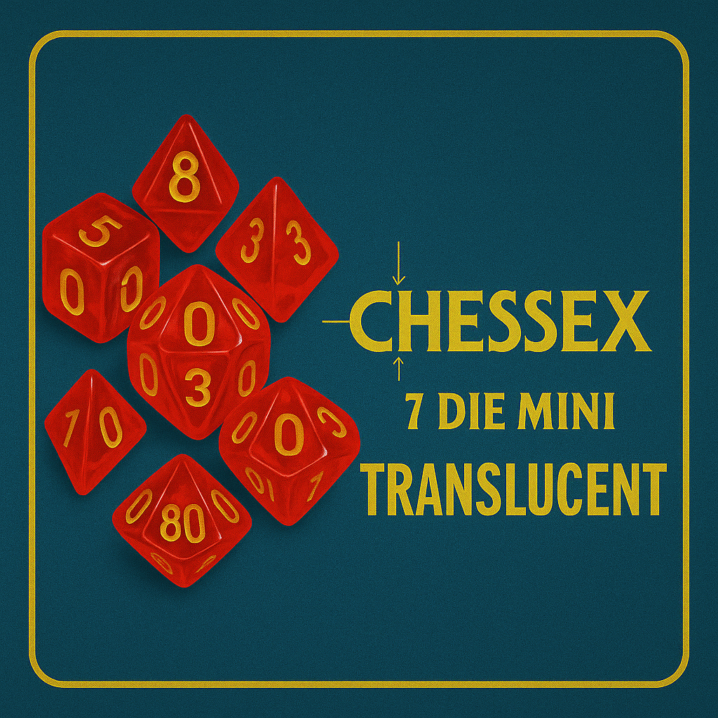 7 Die Mini Translucent Chessex Set