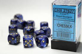 12 Count D6 Scarab Chessex Dice Block