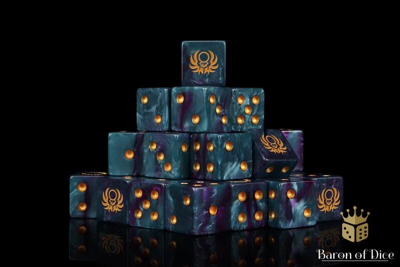 Baron of Dice 50 Count Square Corner Chaos Dice