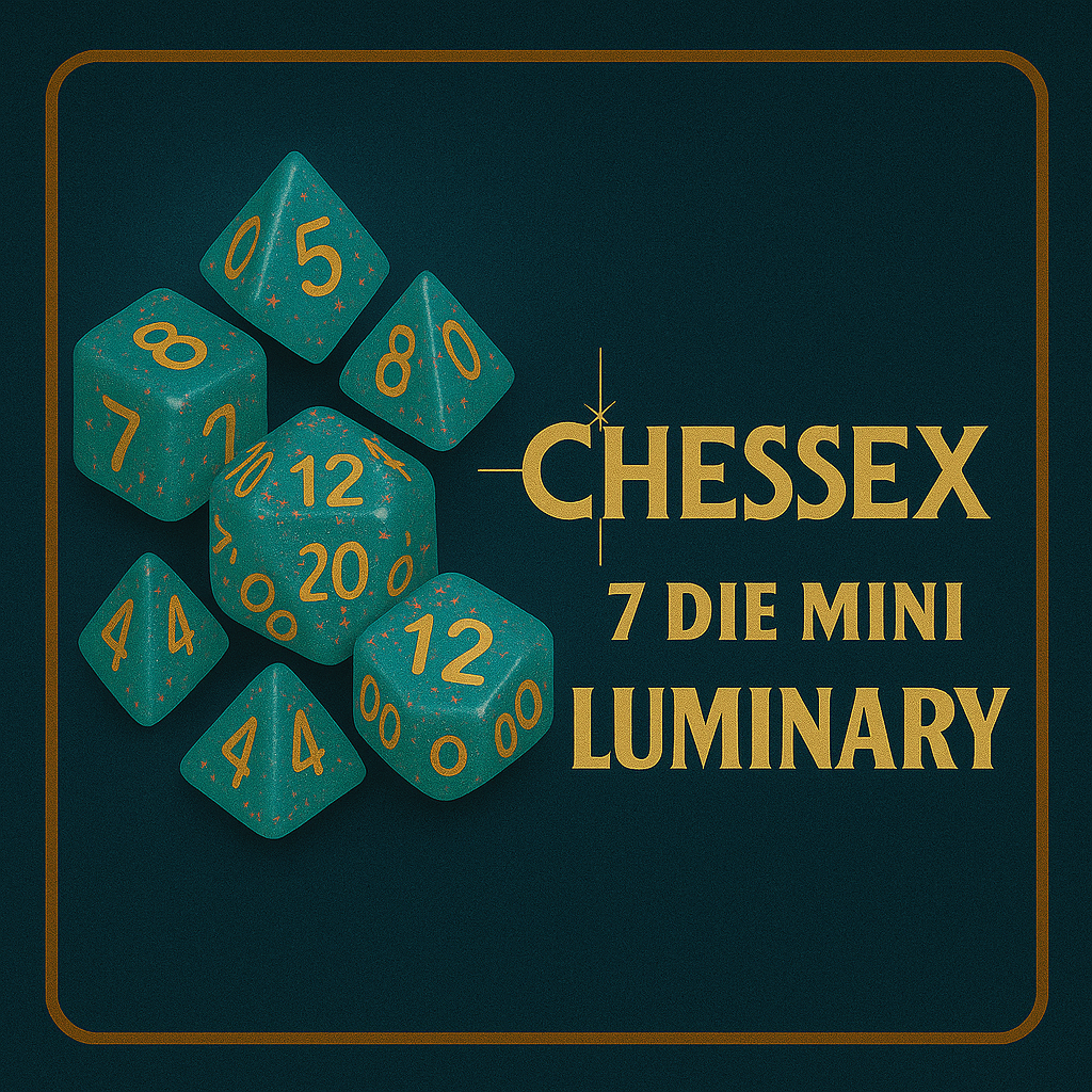 7 Die mini Luminary Polyhedral Chessex Dice Cube