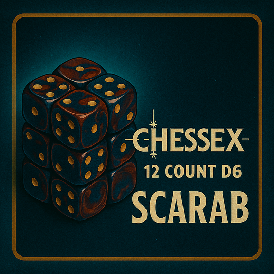 12 Count D6 Scarab Chessex Dice Block