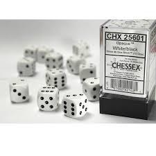 12 Count D6 Opaque Chessex Dice Cube