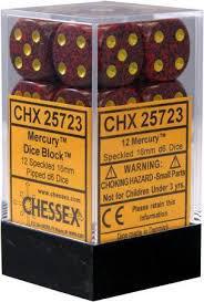 12 Count D6 Speckled Chessex Dice Cube