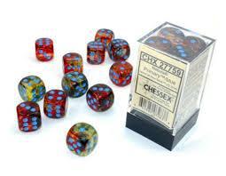 12 Count D6 Nebula Chessex Dice Block