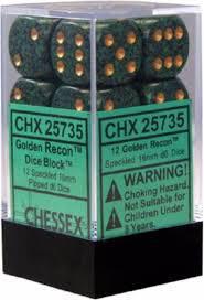 12 Count D6 Speckled Chessex Dice Cube