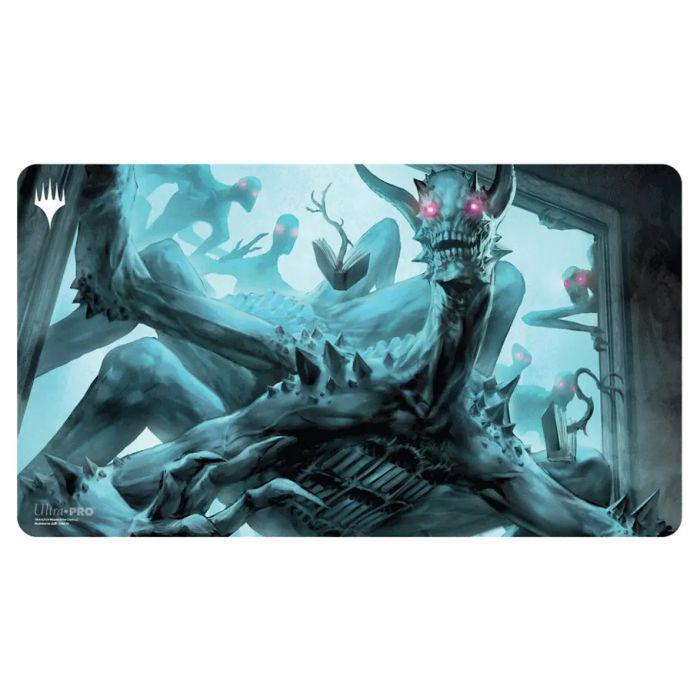 Playmat: MTG- Duskmourn- Mythic Cycle Blue- Overlord of the Flood Pits Champion Card Collector Playmat: MTG- Duskmourn- Mythic Cycle Blue- Overlord of the Flood Pits Champion Card Collector