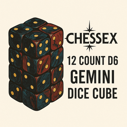 12 Count D6 Gemini Chessex Dice Cube