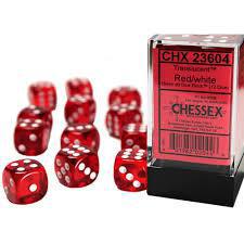 12 Count D6 Translucent  Chessex Dice Cube