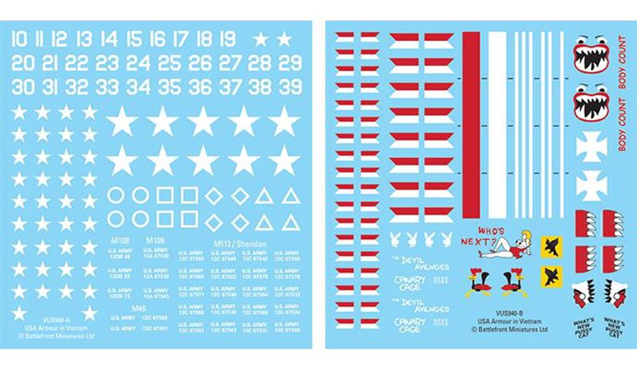 US Armor in Vietnam Decals