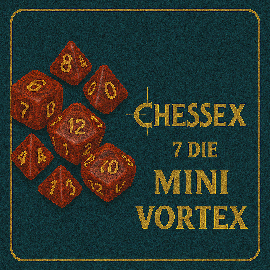 7 Die Mini polyhedral Vortex Chessex Dice Cube