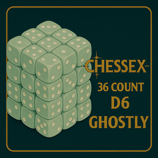 36 Count D6 Ghostly Chessex Dice Cube
