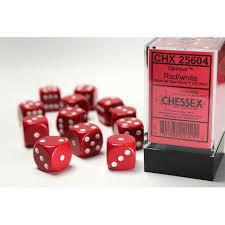12 Count D6 Opaque Chessex Dice Cube