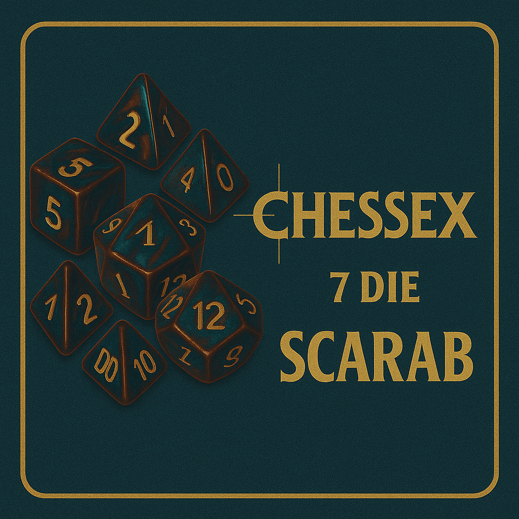 7 Die Scarab Polyhedral Dice Cube