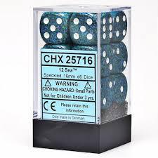 12 Count D6 Speckled Chessex Dice Cube