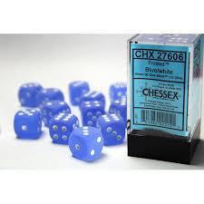 12 Count D6 Frosted Chessex Dice Cube