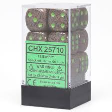 12 Count D6 Speckled Chessex Dice Cube
