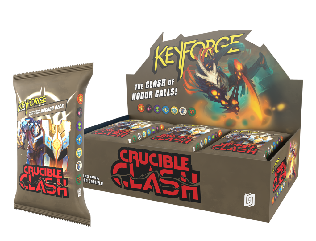 Keyforge Crucible Clash Archon Decks Display
