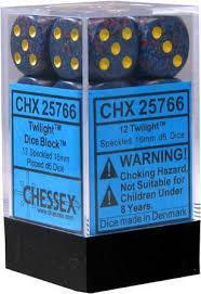 12 Count D6 Speckled Chessex Dice Cube