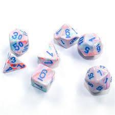 7 Die Mini Festive Chessex Dice Cube