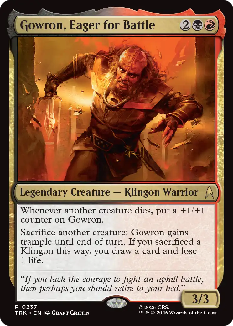 Gowron, Eager for Battle