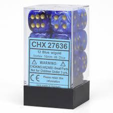 12 Count D6 Vortex Chessex Dice Block