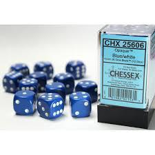 12 Count D6 Opaque Chessex Dice Cube