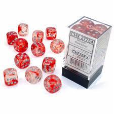 12 Count D6 Nebula Chessex Dice Block