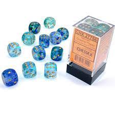 12 Count D6 Nebula Chessex Dice Block