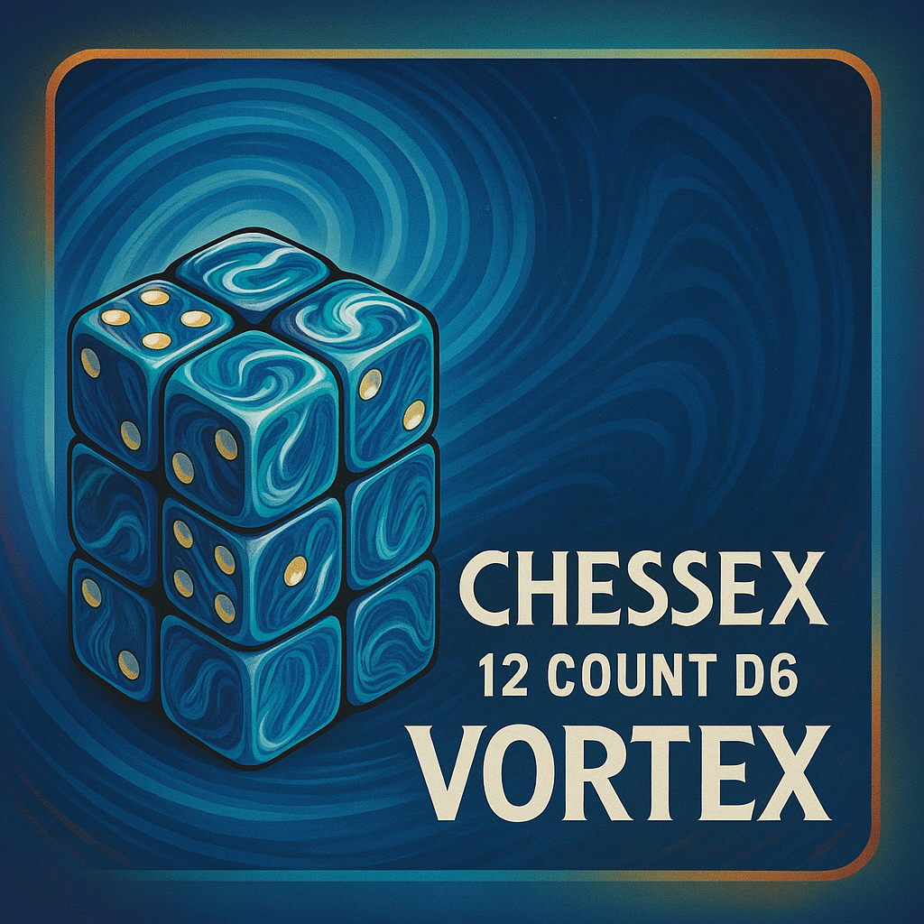 12 Count D6 Vortex Chessex Dice Block