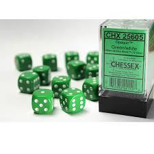 12 Count D6 Opaque Chessex Dice Cube