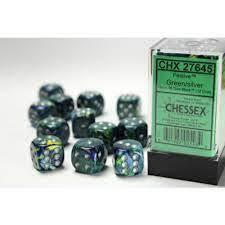 12 count D6 Festive Chessex Dice Cube