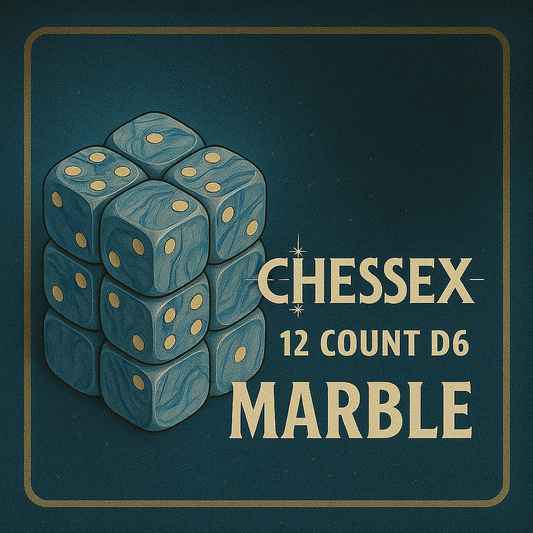 12 Count D6 Marble Chessex Dice Block