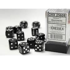 12 Count D6 Opaque Chessex Dice Cube