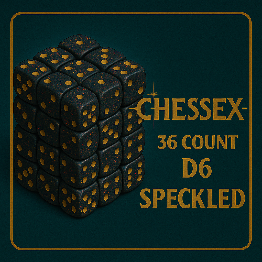 36 Count D6 Speckled Chessex Dice Cube