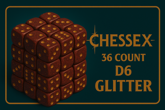36 Count D6 Glitter Chessex Dice Cube