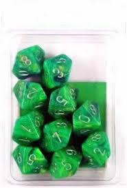 10d10 Velvet Chessex Dice Set