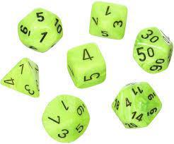 7 Die Mini polyhedral Vortex Chessex Dice Cube