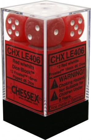 12 Red W/white 12 Die Brick