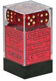 12 Count D6 Vortex Chessex Dice Block