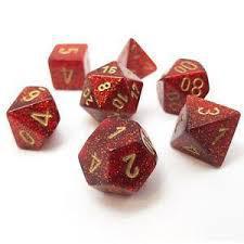 7 Die Mini Glitter Chessex Dice Sets