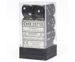 12 Count D6 Speckled Chessex Dice Cube