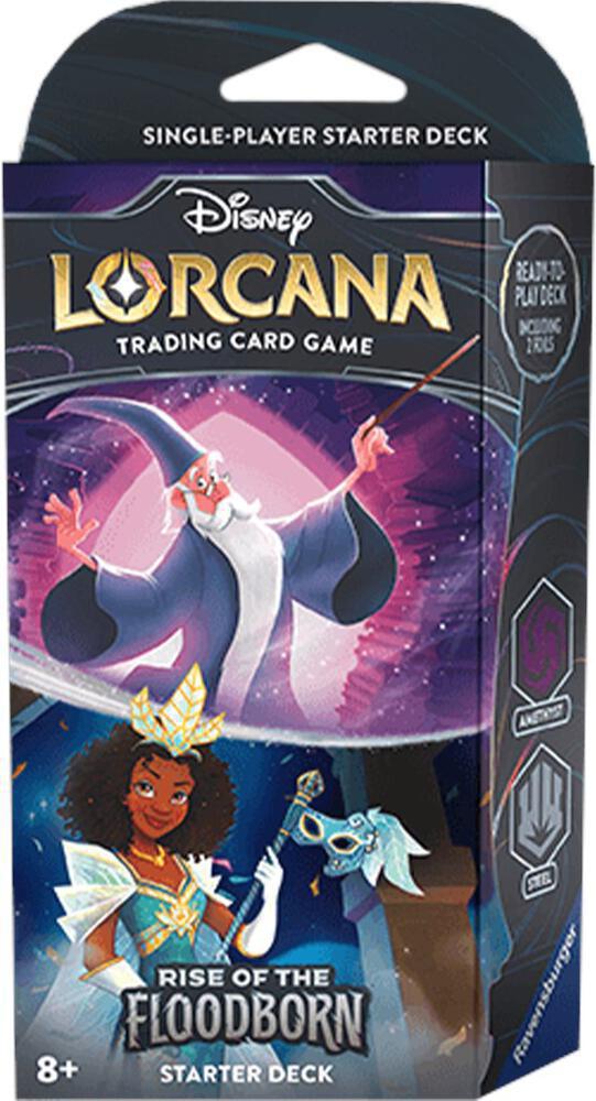 Disney Lorcana: Rise of the Floodborn Starter Deck (Amethyst & Steel) – Champion Card Collector